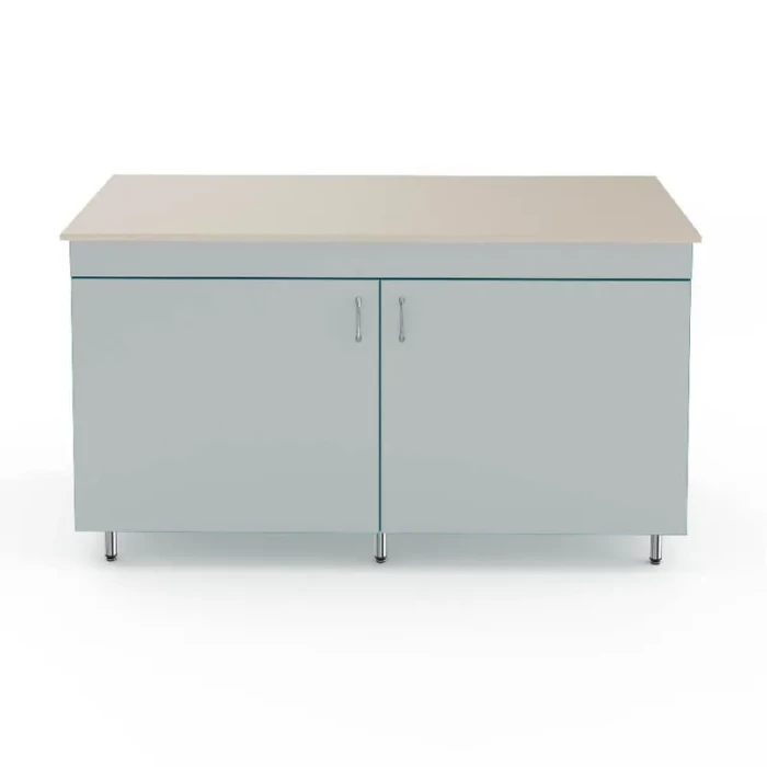 Лабораторный торцевой стол со столешницей из керамогранитной плитки Теолаб СЛТ НВК 1500 КГ