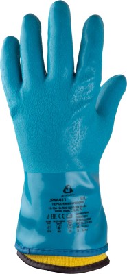 JPW-811-L Winter Grip Перчатки Jeta Safety трикотажные утепленные с покрытием из смеси ПВХ и нитрила для защиты от химических воздействий и пониженных температур, размер L