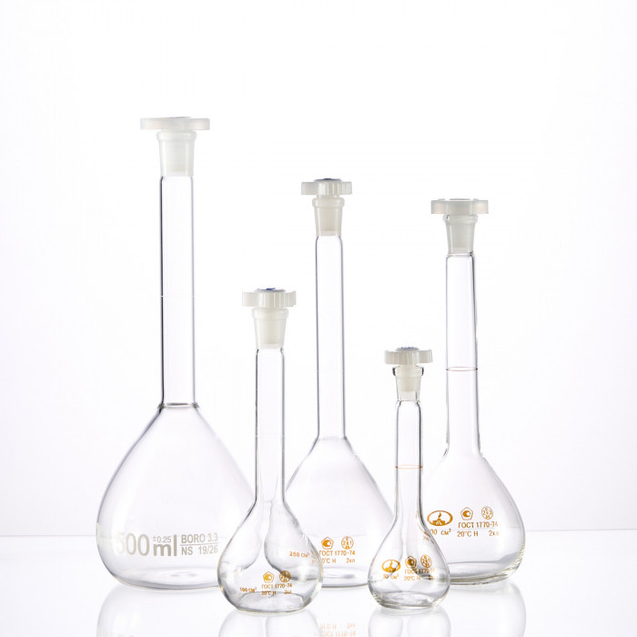 Колба мерная 250 мл, 2а-250-2 (пластиковая пробка)