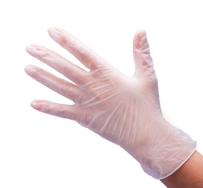 Перчатки медицинские одноразовые нестерильные &quot;SAF&amp;TY&quot; виниловые гладкие неопудренные с внутренним полиуретановым покрытием, размер: L,50 пар