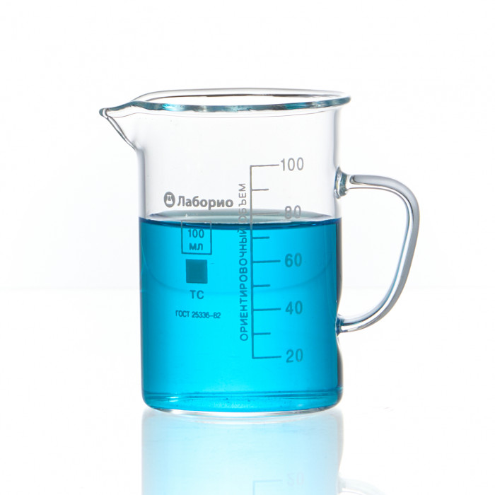 Стакан мерный с ручкой, стекло, 100 мл
