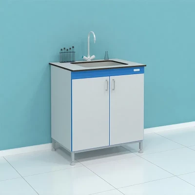 Мойка лабораторная с глухими дверцами и чашей из полипропилена СТ.МЛП.80.60.90 HPL16