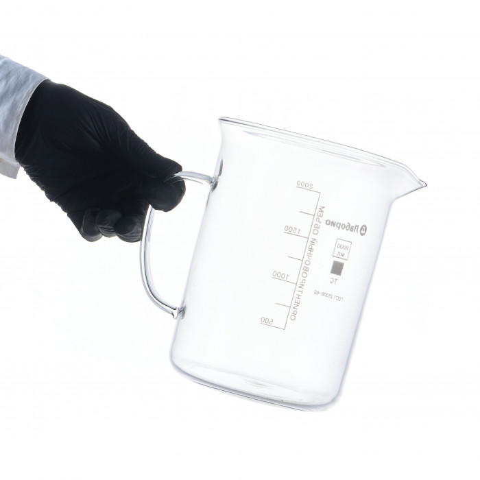 Стакан мерный с ручкой, стекло, 2000 мл
