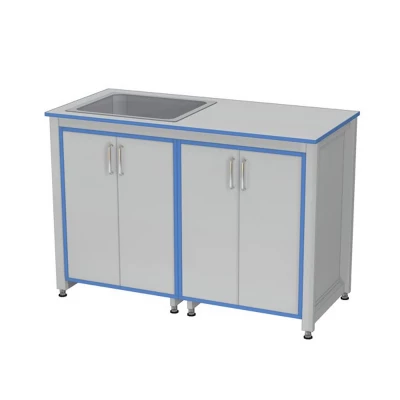 Стол-мойка лабораторный (раковина из нержавеющей стали) ПР.МЛН.130.60.90