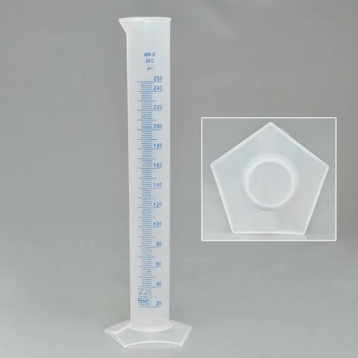 Цилиндр мерный 250 мл, п/п, синяя градуировка, Kartell