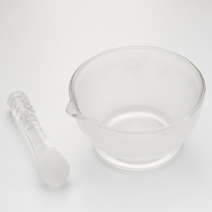 Ступка стеклянная с пестиком, диаметр 120 мм