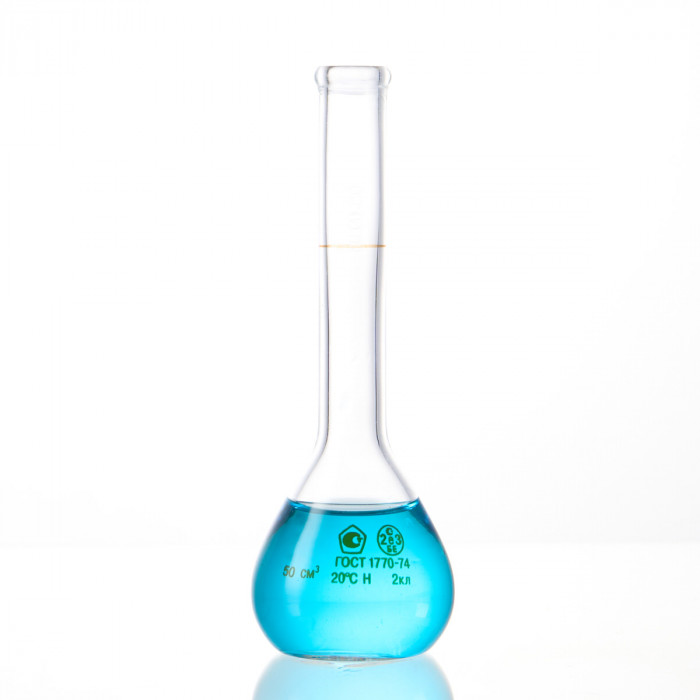 Колба мерная 50 мл, 1-50-2 (цилиндрическая горловина)