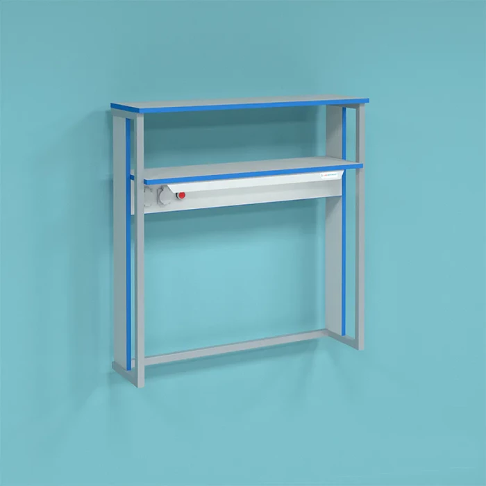 Надстройка для лабораторных столов пристенная со стационарными полками ПР.НП.90