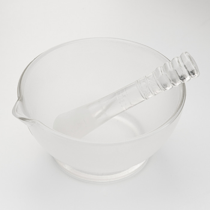 Ступка стеклянная с пестиком, диаметр 150 мм