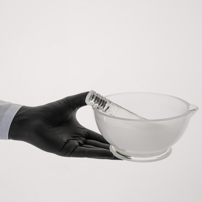 Ступка стеклянная с пестиком, диаметр 150 мм