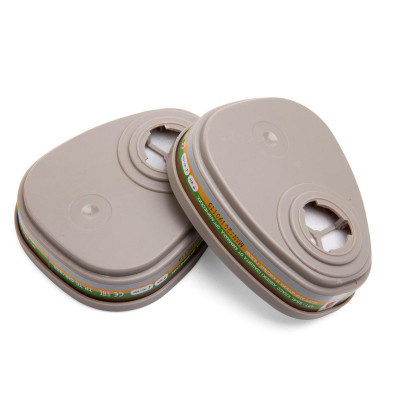 6541 Фильтр противогазовый Jeta Safety для защиты от органических, неорганических, кислых газов и аммиака класса A1E1B1K1, в упаковке 2 шт