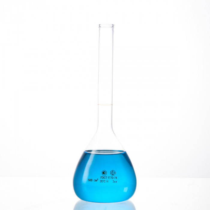 Колба мерная 500 мл, 1-500-2 (цилиндрическая горловина)