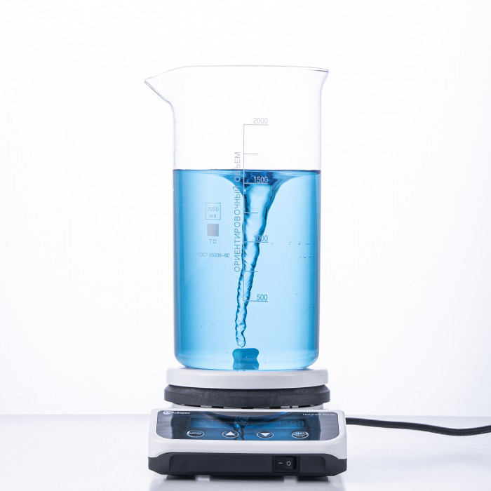 Магнитная мешалка с подогревом 5 л, 50-1500 об/мин, с датчиком температуры, рабочая поверхность 135 мм, нагрев до 260 °C, Лаборио HS5S