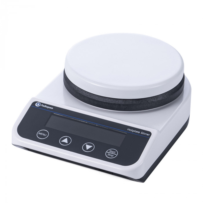 Магнитная мешалка с подогревом 5 л, 50-1500 об/мин, с датчиком температуры, рабочая поверхность 135 мм, нагрев до 260 °C, Лаборио HS5S
