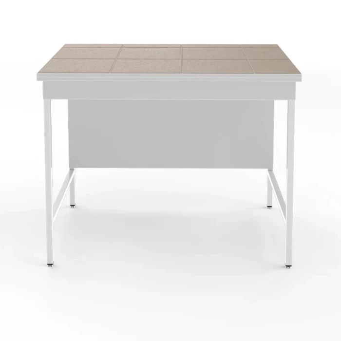 Высокий лабораторный стол со столешницей из керамогранитной плитки НВ-1200 ЛКв