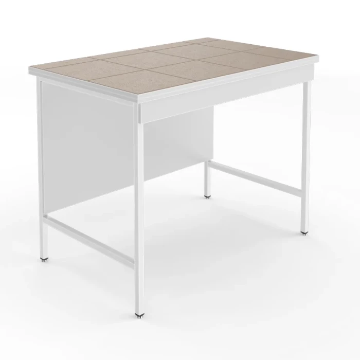 Высокий лабораторный стол со столешницей из керамогранитной плитки НВ-1200 ЛКв