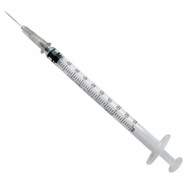 Шприц инъекционный трехдетальный 1А "Луер", 1 см³, с иглой 0,4*12