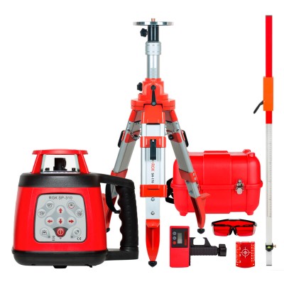 Комплект: ротационный нивелир RGK SP-310 + штатив RGK SH-170 рейка RGK LR-2
