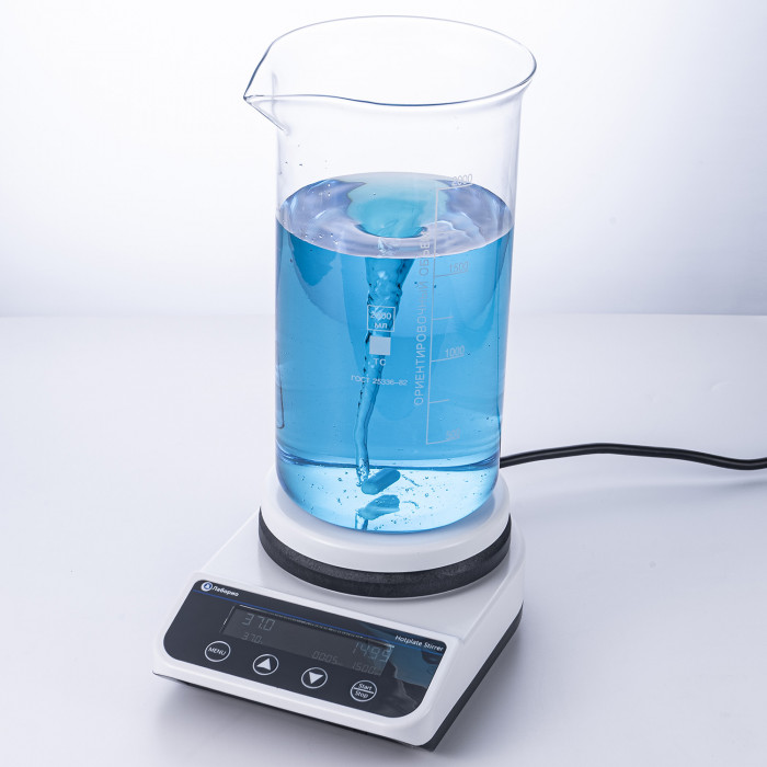 Магнитная мешалка с подогревом 2 л, 50-1500 об/мин, рабочая поверхность 135 мм, нагрев до 260 °C , Лаборио HS5