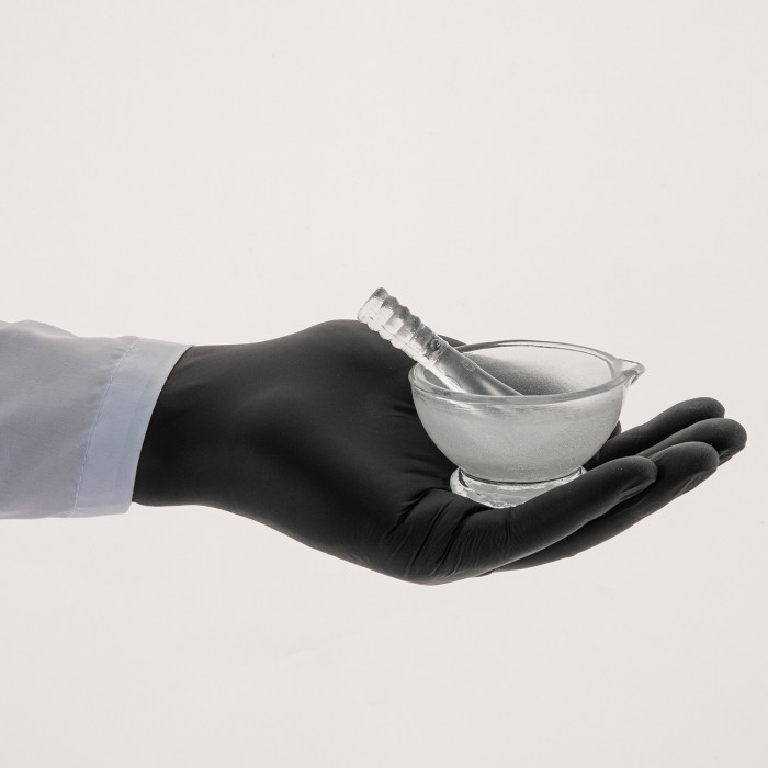 Ступка стеклянная с пестиком, диаметр 60 мм