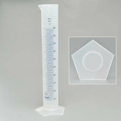 Цилиндр мерный 500 мл, п/п, синяя грудировка, Kartell