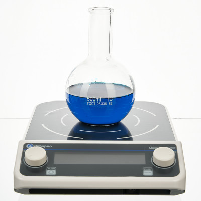 Магнитная мешалка 15 л, 50-1500 об/мин, мощность 20 W, рабочая поверхность 220 мм, двустороннее перемешивание, Лаборио MS15L