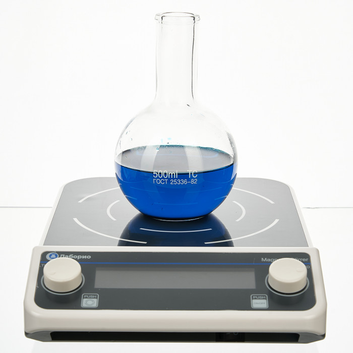 Магнитная мешалка 15 л, 50-1300 об/мин, мощность 20 W, рабочая поверхность 220 мм, двустороннее перемешивание, Лаборио MS15L