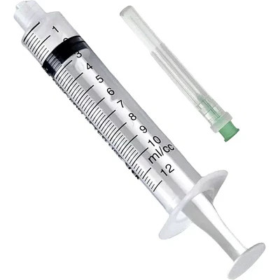 Шприц инъекционный трехдетальный 10Б "Луер", 10 см³, с иглой 0,8*40