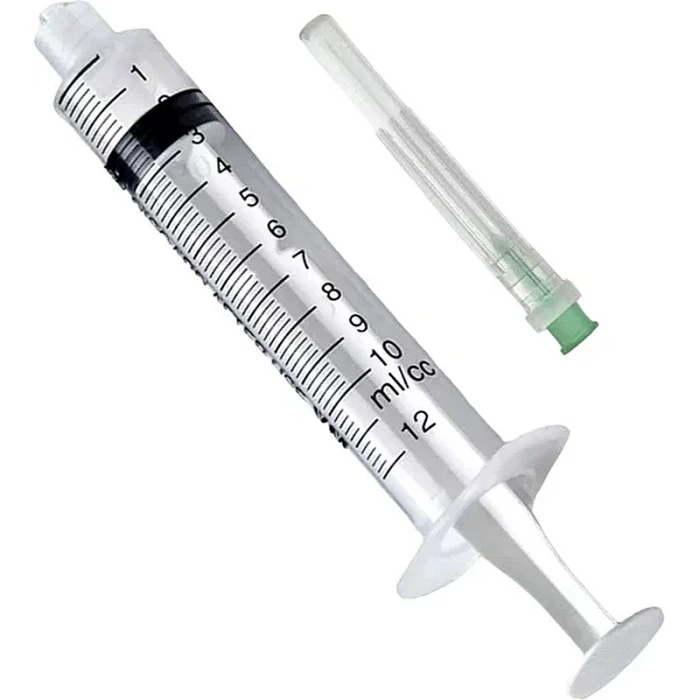 Шприц инъекционный трехдетальный 10Б "Луер", 10 см³, с иглой 0,8*40