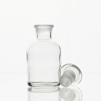 Склянка с притёртой пробкой светлое стекло