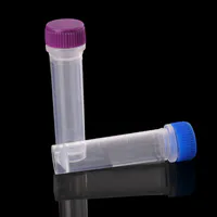 Пробирки цилиндрические с винтовой крышкой или пробкой